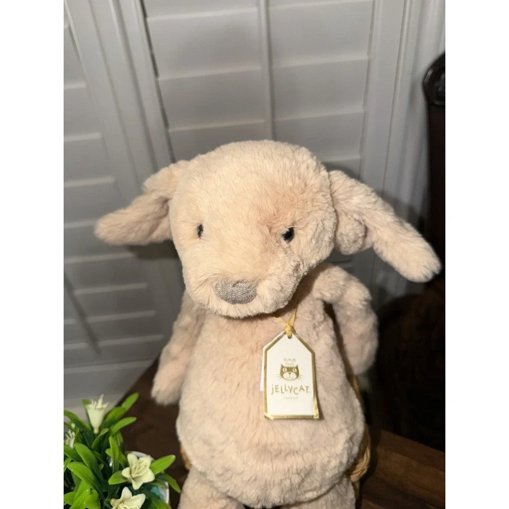 Jellycat ORIGINAL BASHFUL LUXE PUPPY ORLANDO New BNWT Medium Soft Plush Dog Gold